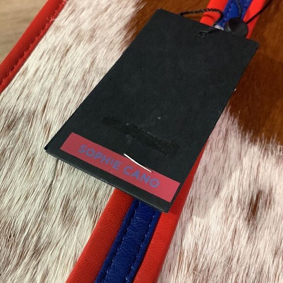 NWT Sophie Cano Women's Brown Calf Skin Zip top Tote - Picture 2 of 12